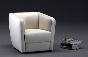 Fauteuil en cuir Asti