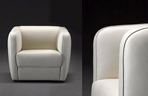 Fauteuil en cuir Asti