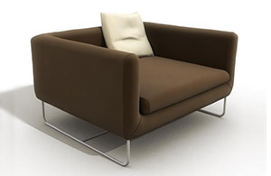 Fauteuil en cuir Sette