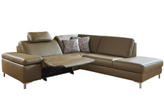 Canapé angle 195x215 cm avec 1 relax Nicolas