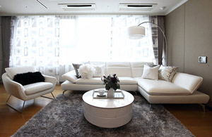 Grand salon angle en cuir Soleil