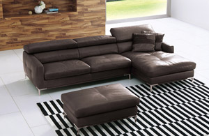 Canape angle en cuir Solo
