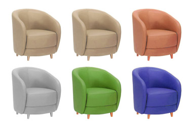 Fauteuils en cuir disponible BRIGITTE